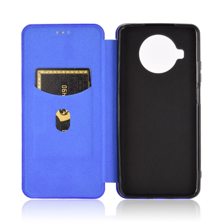 For Xiaomi Mi 10T Lite Carbon Fiber Texture Horizontal Flip TPU + PC + PU Leather Case with Card Slot