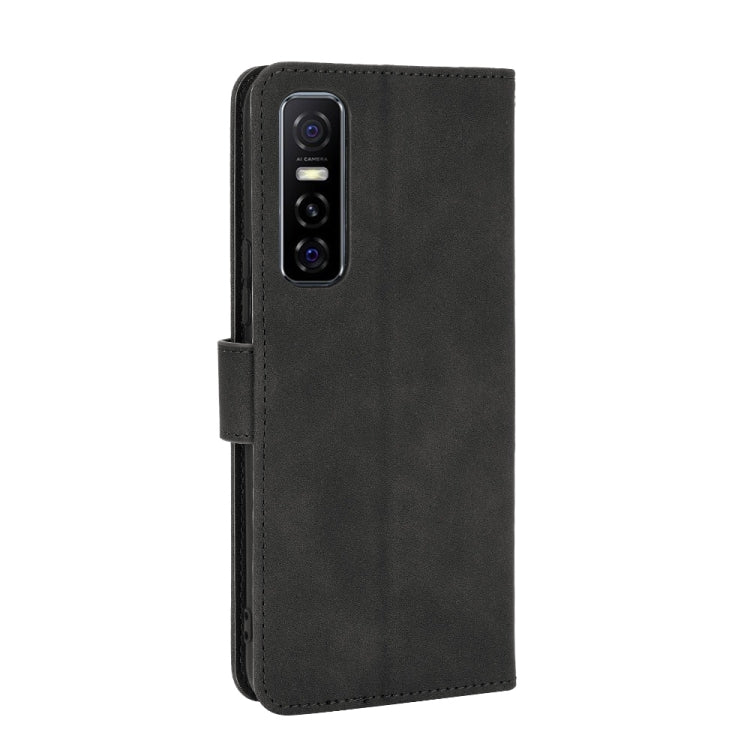 For vivo Y73s Solid Color Skin Feel Magnetic Buckle Horizontal Flip Calf Texture PU Leather Case with Holder & Card Slots & Wallet