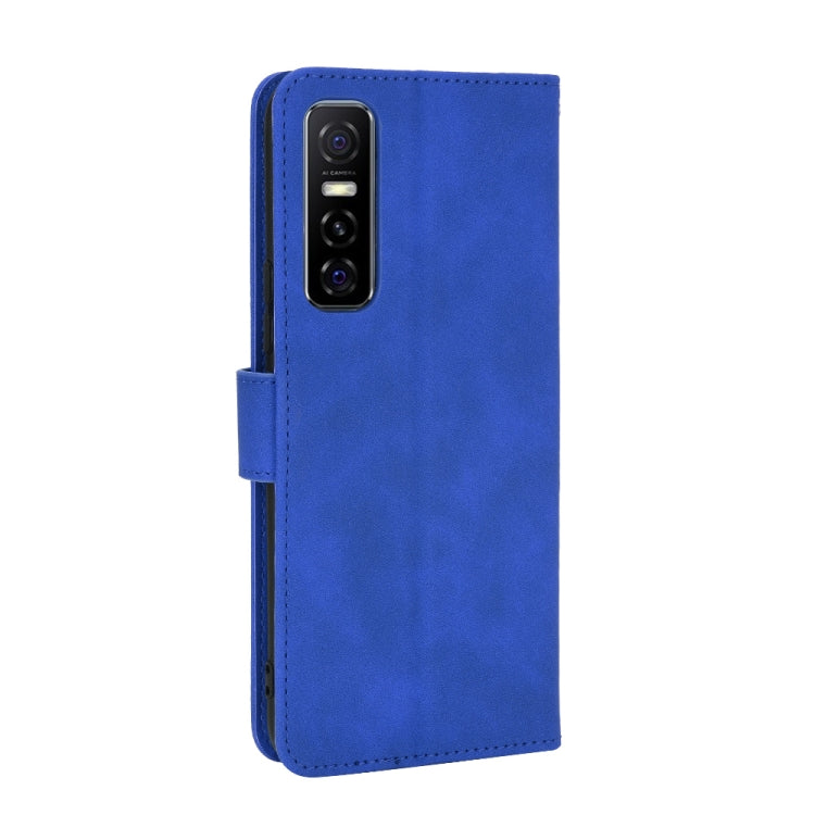 For vivo Y73s Solid Color Skin Feel Magnetic Buckle Horizontal Flip Calf Texture PU Leather Case with Holder & Card Slots & Wallet