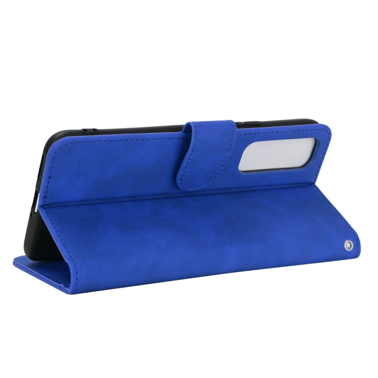 For vivo Y73s Solid Color Skin Feel Magnetic Buckle Horizontal Flip Calf Texture PU Leather Case with Holder & Card Slots & Wallet