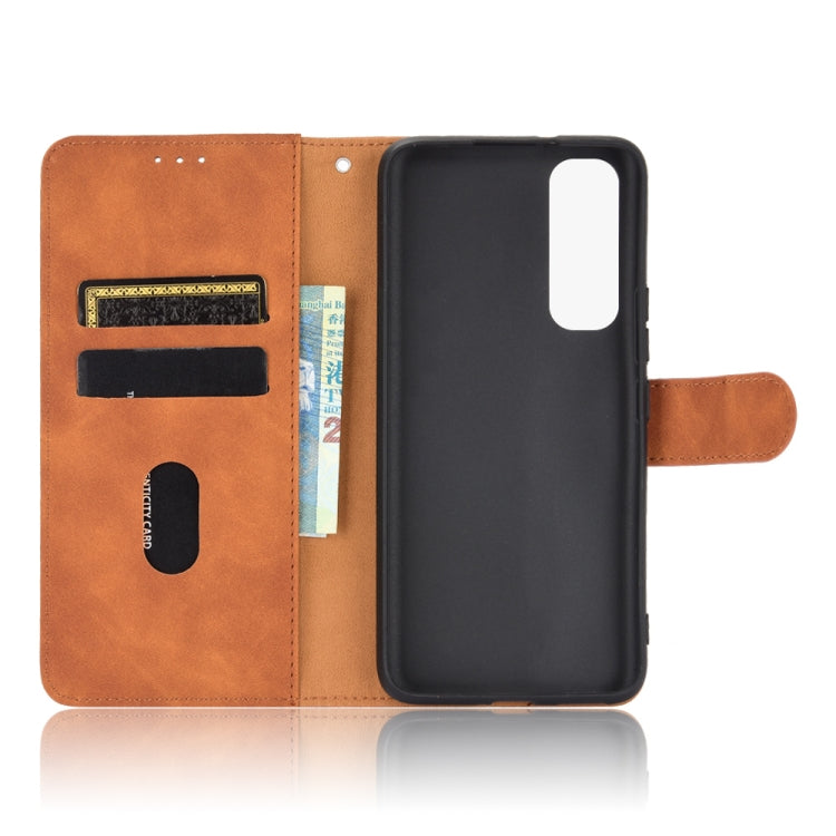 For vivo Y73s Solid Color Skin Feel Magnetic Buckle Horizontal Flip Calf Texture PU Leather Case with Holder & Card Slots & Wallet