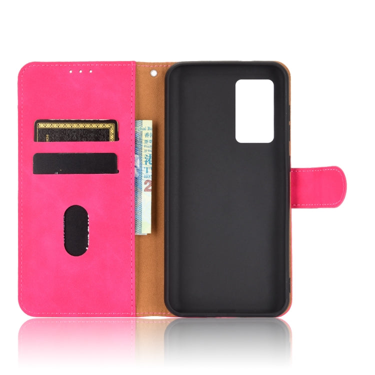 For Oukitel C21 / C21 Pro Solid Color Skin Feel Magnetic Buckle Horizontal Flip Calf Texture PU Leather Case with Holder & Card Slots & Wallet