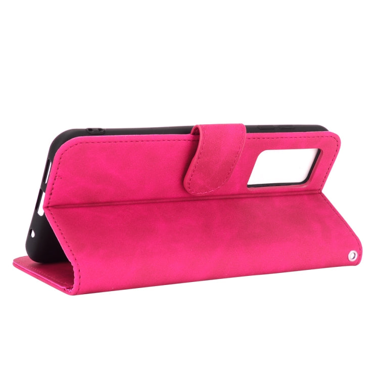 For Oukitel C21 / C21 Pro Solid Color Skin Feel Magnetic Buckle Horizontal Flip Calf Texture PU Leather Case with Holder & Card Slots & Wallet