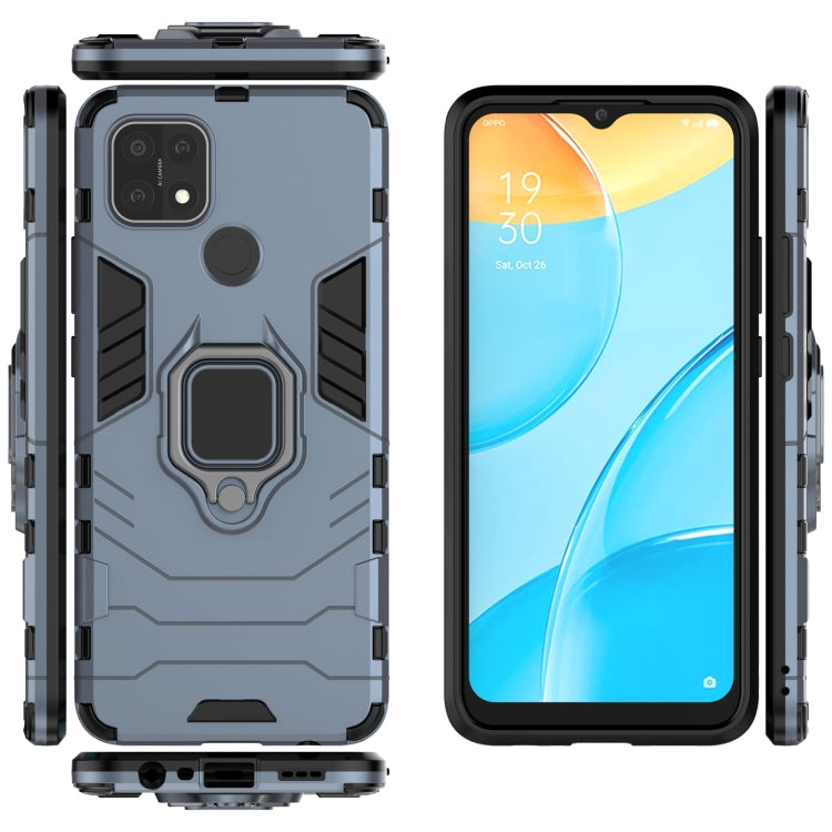 For OPPO A15 PC + TPU Shockproof Protective Case with Magnetic Ring Holder