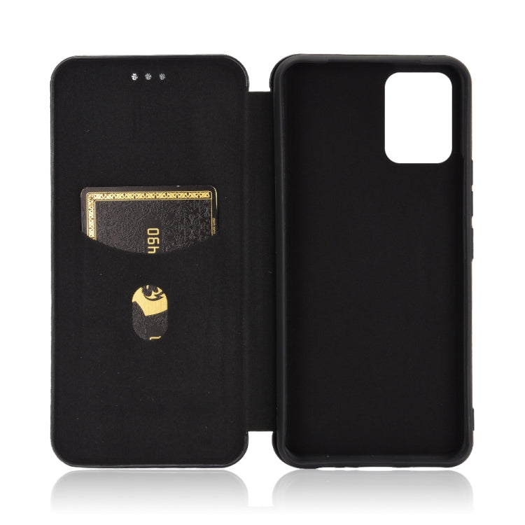 For vivo V20 4G (Indian Version) Carbon Fiber Texture Horizontal Flip TPU + PC + PU Leather Case with Card Slot
