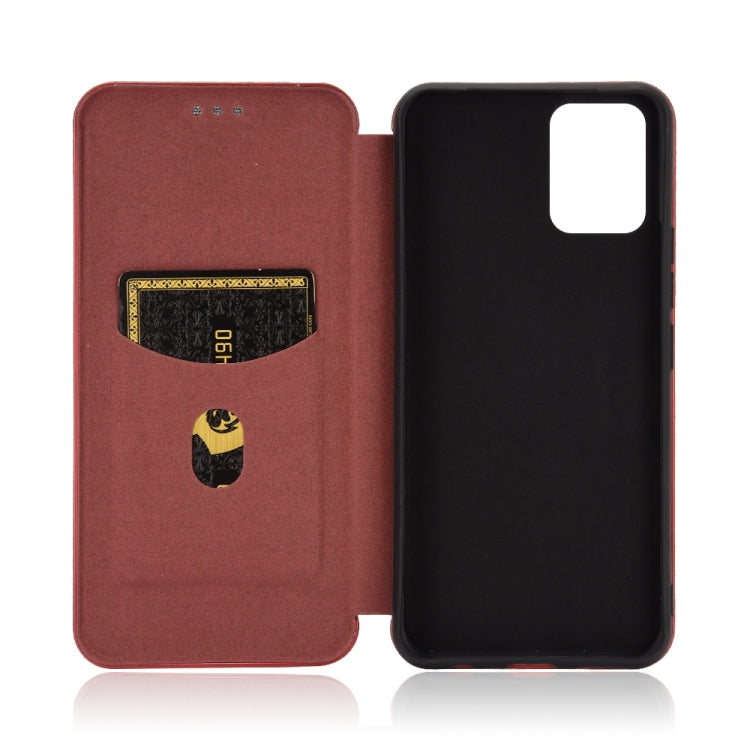 For vivo V20 4G (Indian Version) Carbon Fiber Texture Horizontal Flip TPU + PC + PU Leather Case with Card Slot