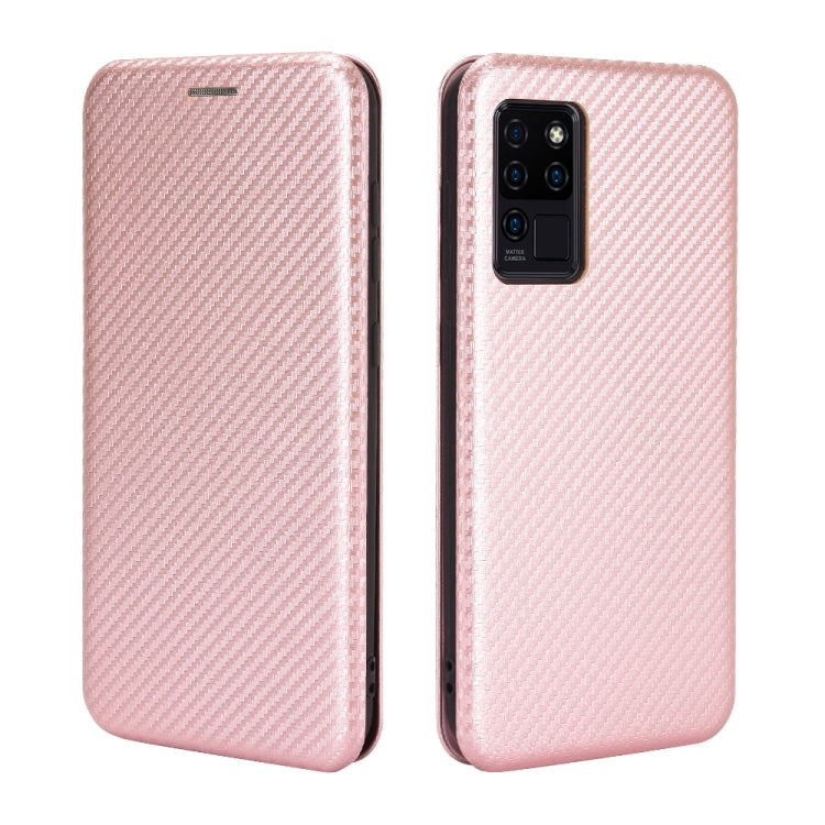 For Oukitel C21 Carbon Fiber Texture Horizontal Flip TPU + PC + PU Leather Case with Card Slot