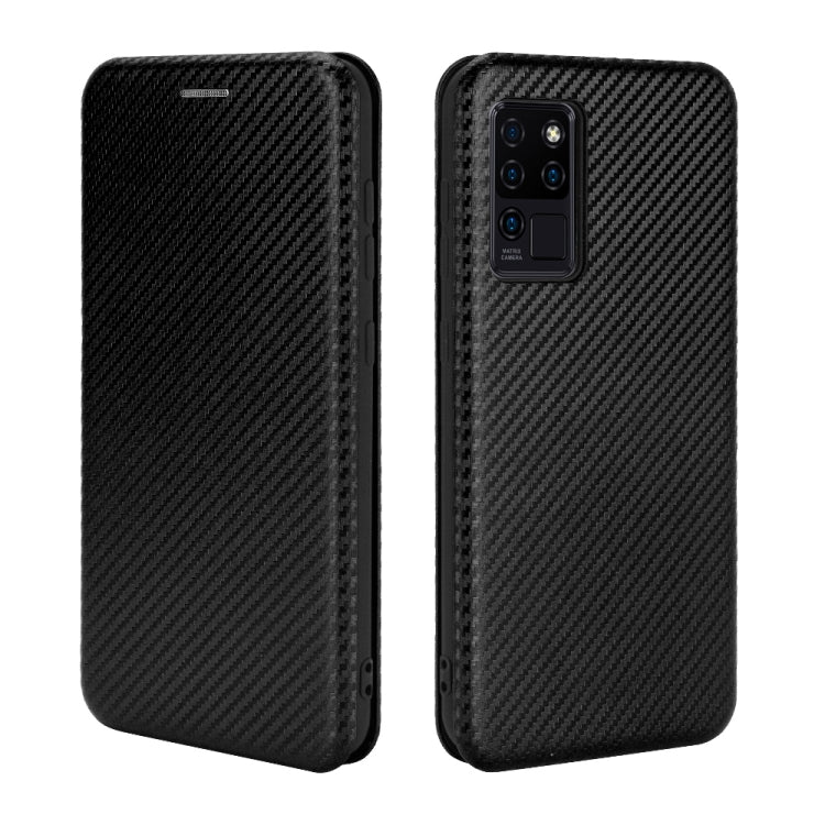 For Oukitel C21 Carbon Fiber Texture Horizontal Flip TPU + PC + PU Leather Case with Card Slot