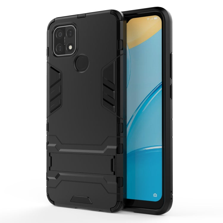 For OPPO A15 Shockproof PC + TPU Protective Case with Hidden Holder