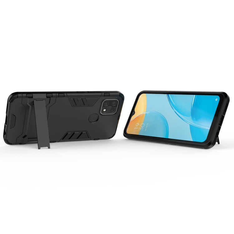 For OPPO A15 Shockproof PC + TPU Protective Case with Hidden Holder