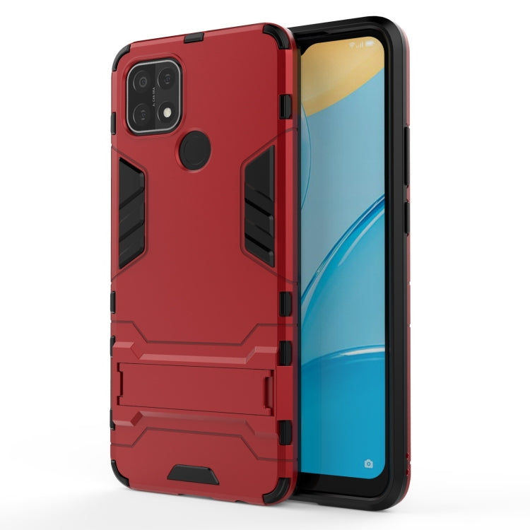 For OPPO A15 Shockproof PC + TPU Protective Case with Hidden Holder