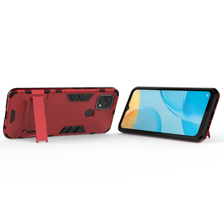 For OPPO A15 Shockproof PC + TPU Protective Case with Hidden Holder
