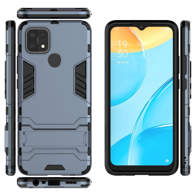 For OPPO A15 Shockproof PC + TPU Protective Case with Hidden Holder