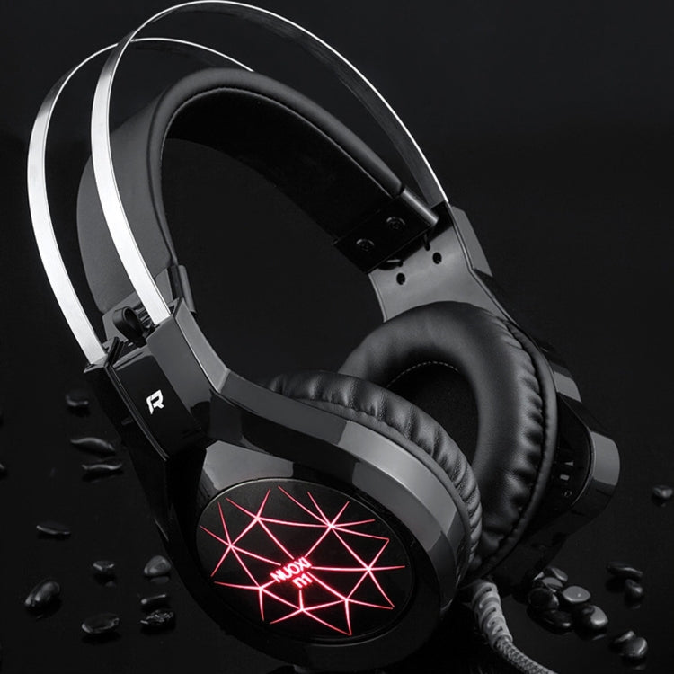 NUOXI N1 Gaming Headset 3.5mm Wired Bass Stereo Noise Isolation with Microphone 7 Colour Breathing LED Lighting Headphone for PC Computer Games
