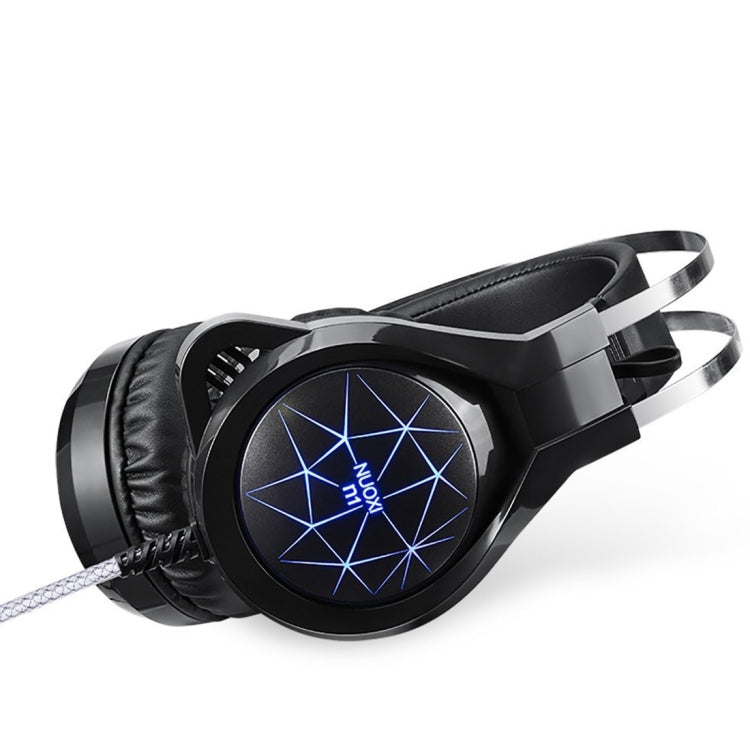 NUOXI N1 Gaming Headset 3.5mm Wired Bass Stereo Noise Isolation with Microphone 7 Colour Breathing LED Lighting Headphone for PC Computer Games