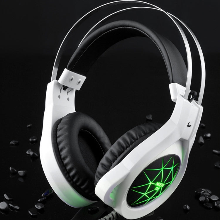 NUOXI N1 Gaming Headset 3.5mm Wired Bass Stereo Noise Isolation with Microphone 7 Colour Breathing LED Lighting Headphone for PC Computer Games