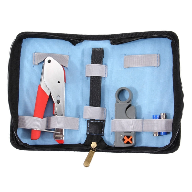 WLXY 518A Crimping Pliers Wire Stripper Repair Hand Tool Set for RG59 / RG6 Coaxial Cable