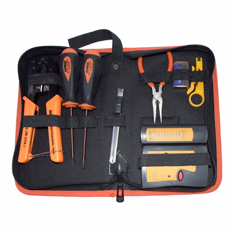JAKEMY JK-N08A 7 in 1 Professional LAN Network Kit Crimper Plug Cable Wire Stripper Cutter Pliers Screwdriver Tool