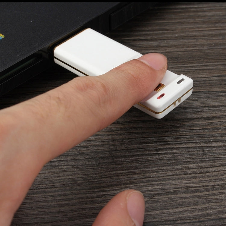 USB 3.0 & Micro USB 16GB Mini USB Flash Drive with Fingerprint Identification Encryption Function for PC and Laptop(Gold)