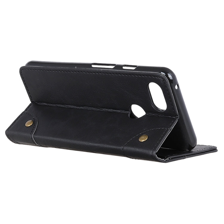 Copper Buckle Retro Crazy Horse Texture Horizontal Flip Leather Case for Google Pixel 3, with Holder & Card Slots & Wallet