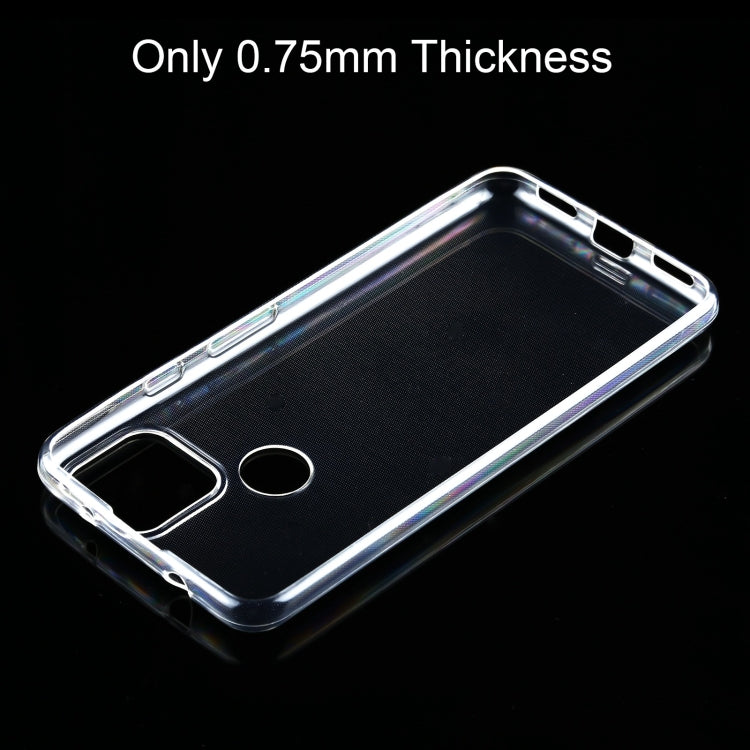 For Google Pixel 5A 5G 0.75mm Ultra-thin Transparent TPU Soft Protective Case(Transparent)