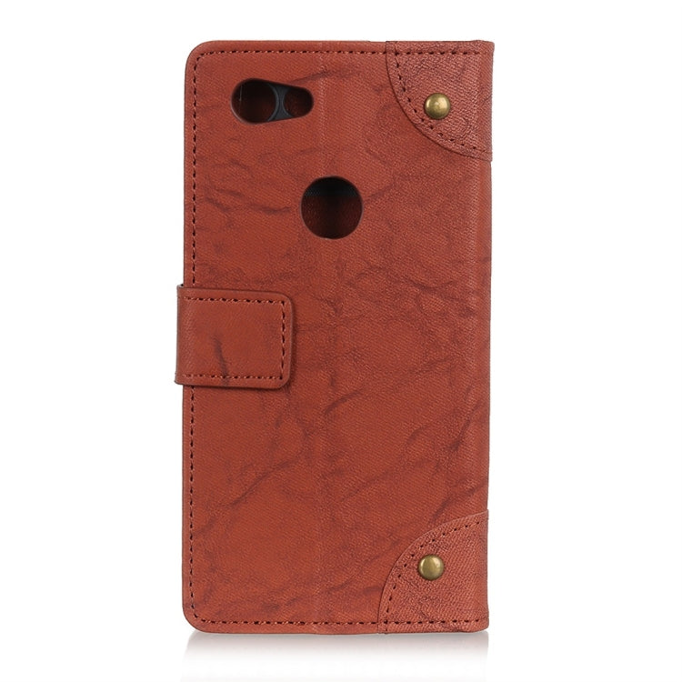 Copper Buckle Retro Crazy Horse Texture Horizontal Flip Leather Case for Google Pixel 3 Lite XL / Pixel 3A XL, with Holder & Card Slots & Wallet