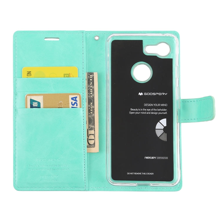 GOOSPERY BLUE MOON DIARY Crazy Horse Texture Horizontal Flip Leather Case for Google Pixel 3, with Holder & Card Slots & Wallet