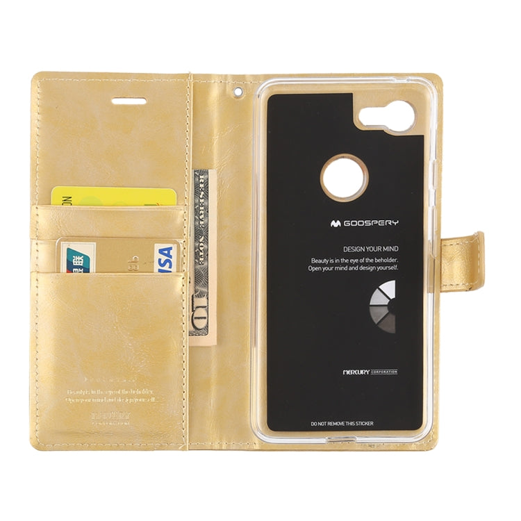 GOOSPERY BLUE MOON DIARY Crazy Horse Texture Horizontal Flip Leather Case for Google Pixel 3 XL, with Holder & Card Slots & Wallet