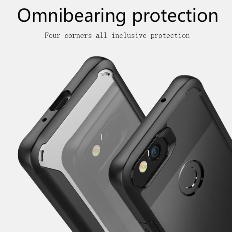For Google Pixel 2 Transparent PC + TPU Full Coverage Shockproof Protective Back Case