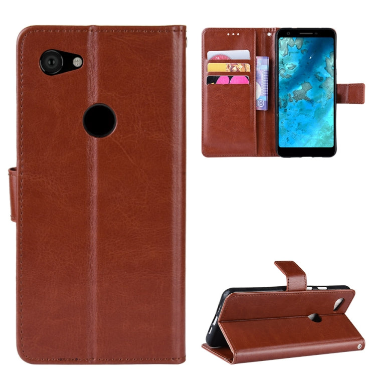 Retro Crazy Horse Texture Horizontal Flip Leather Case for Google Pixel 3XL lite, with Holder & Card Slots & Photo Frame