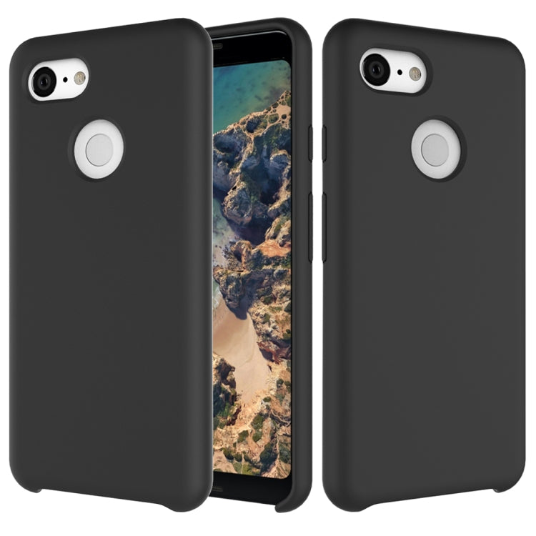 Solid Color Liquid Silicone Dropproof Protective Case for Google Pixel 3