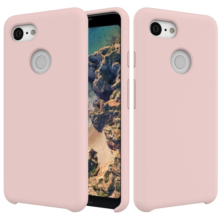 Solid Color Liquid Silicone Dropproof Protective Case for Google Pixel 3