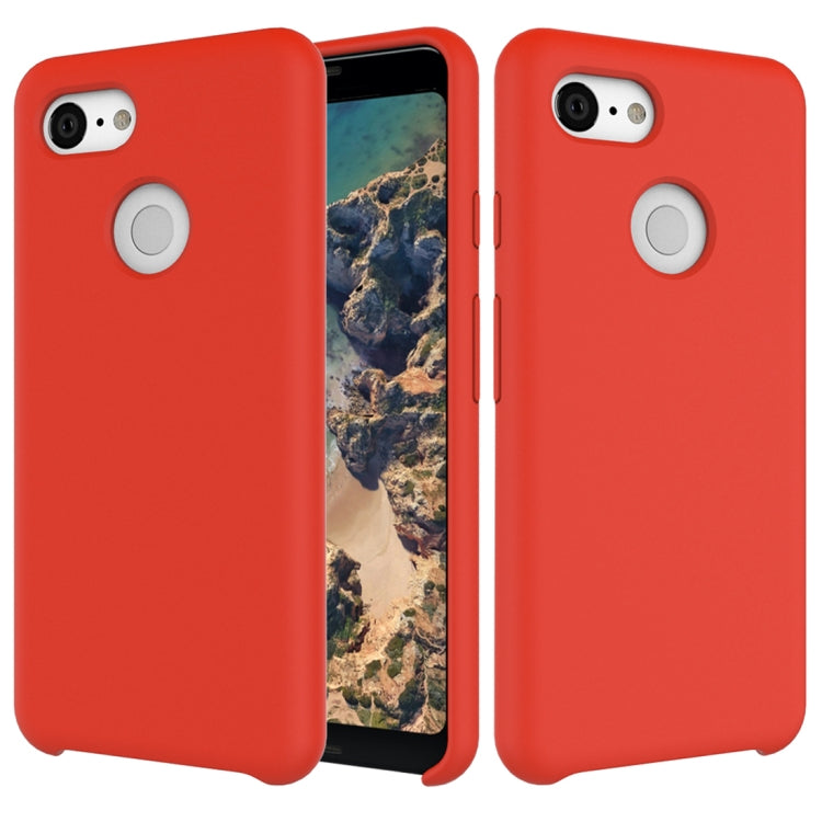 Solid Color Liquid Silicone Dropproof Protective Case for Google Pixel 3