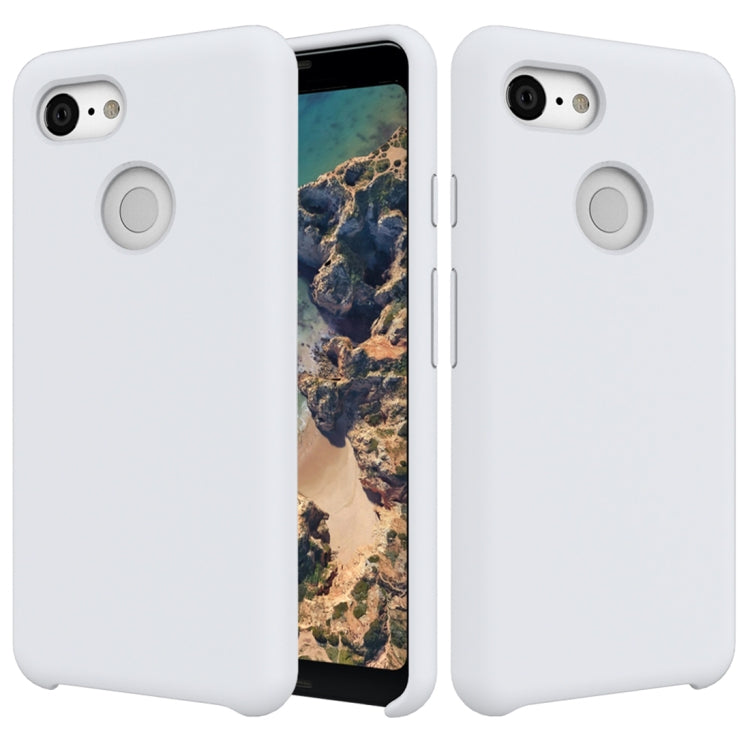 Solid Color Liquid Silicone Dropproof Protective Case for Google Pixel 3