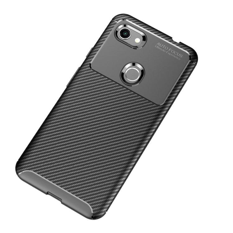 Carbon Fiber Texture Shockproof TPU Case for Google Pixel 3a XL(Black)