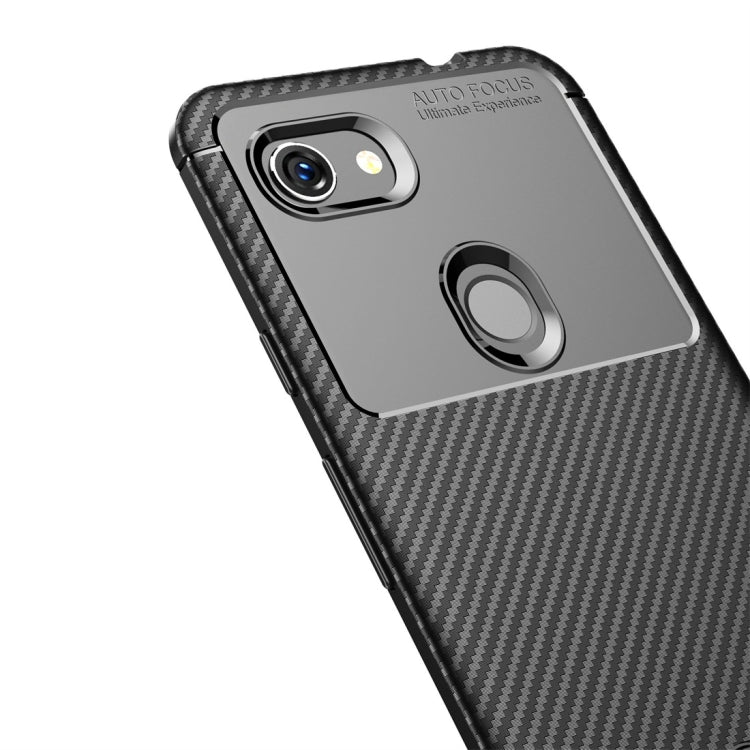 Carbon Fiber Texture Shockproof TPU Case for Google Pixel 3a (Brown)