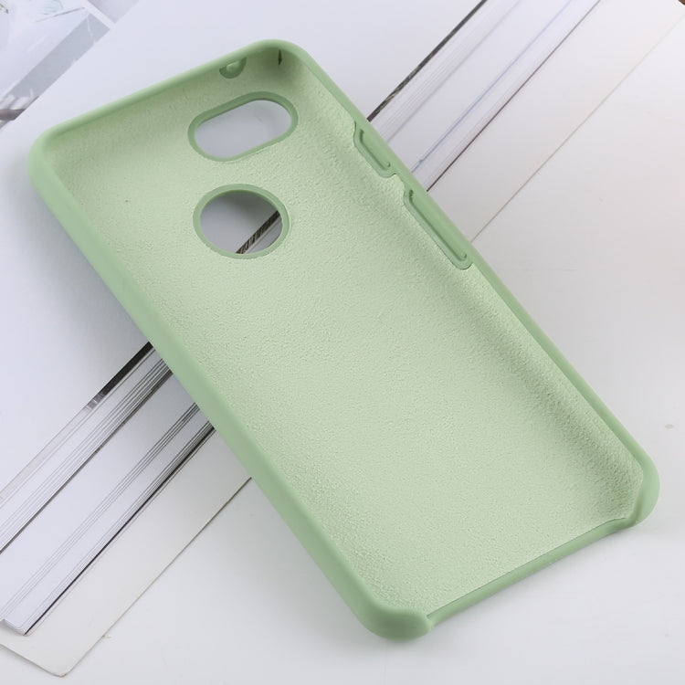 Solid Color Liquid Silicone Shockproof Soft Case for Google Pixel 3