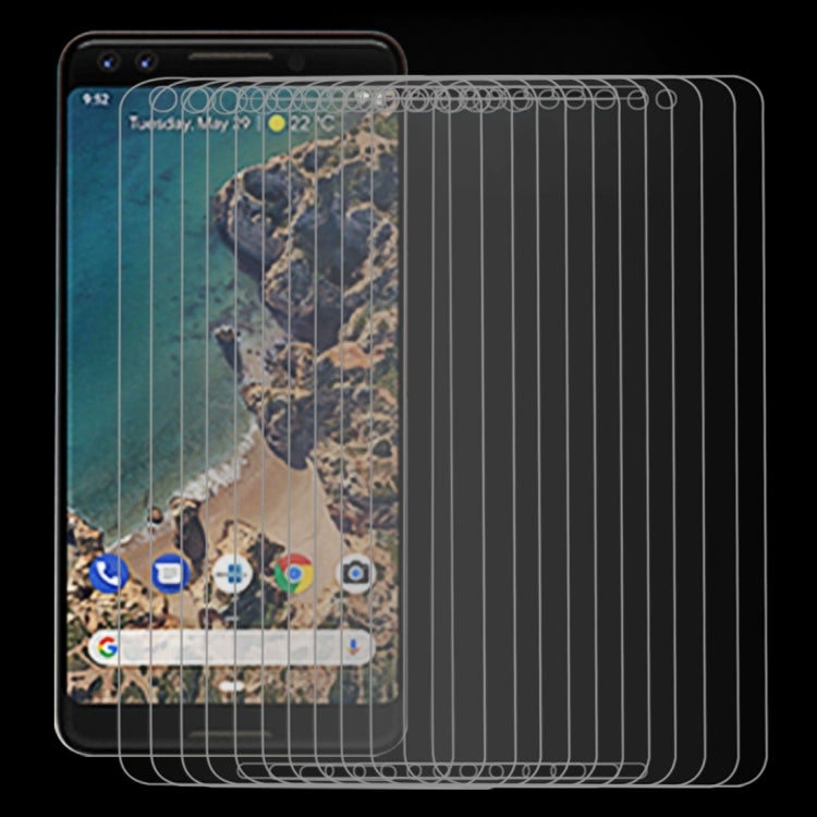 100 PCS 9H 2.5D Tempered Glass Film for Google Pixel 3