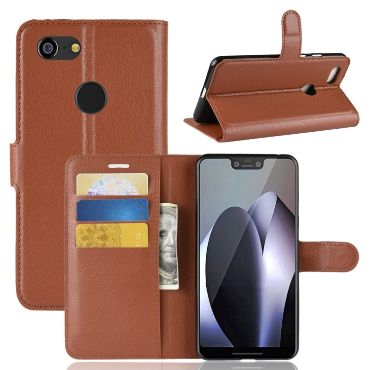 Litchi Texture Horizontal Flip Leather Case for Google Pixel 3 XL, with Wallet & Holder & Card Slots