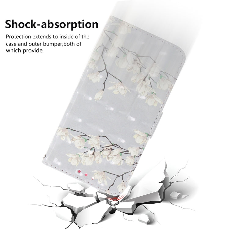 3D Painting Mognolia Pattern Coloured Drawing Horizontal Flip Leather Case for Google Pixel 3a XL, with Holder & Card Slots & Wallet