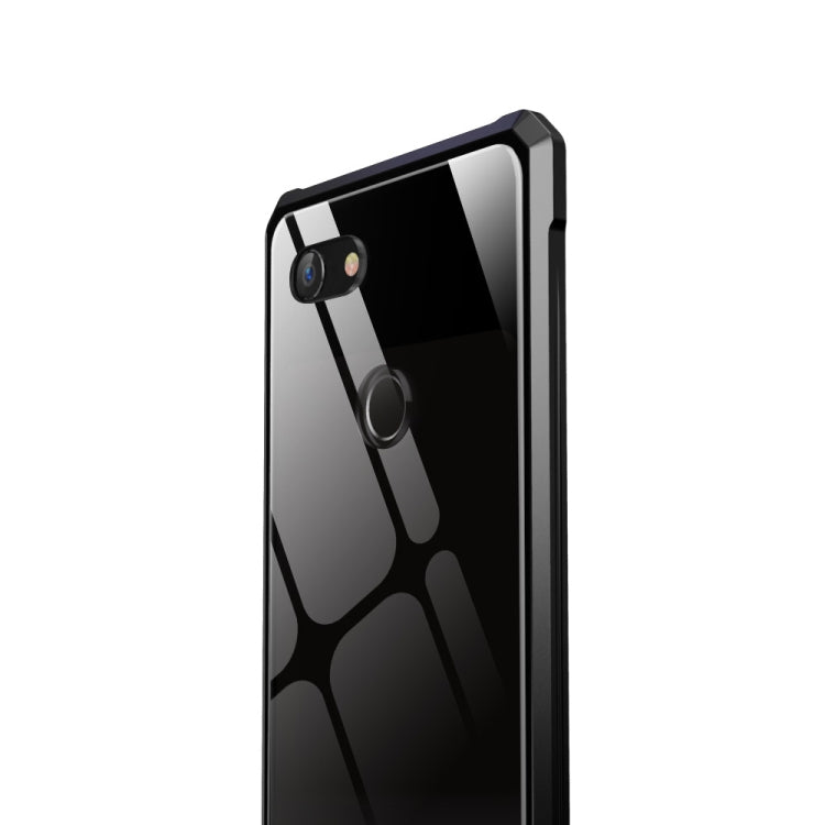 Snap-on Aluminum Frame and Tempered Glass Back Plate Case for Google Pixel 3