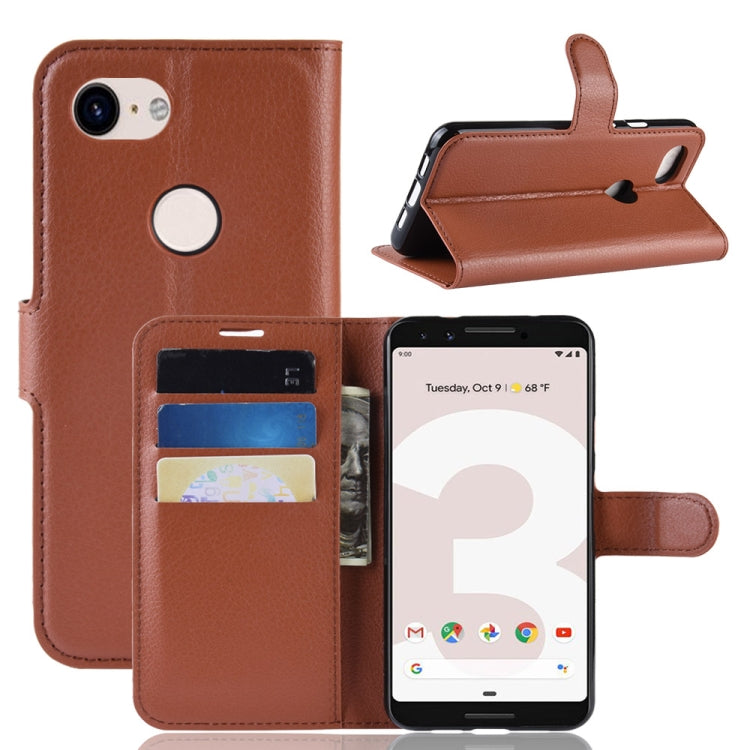 Litchi Texture Horizontal Flip Leather Case for Google Pixel 3 Lite, with Wallet & Holder & Card Slots