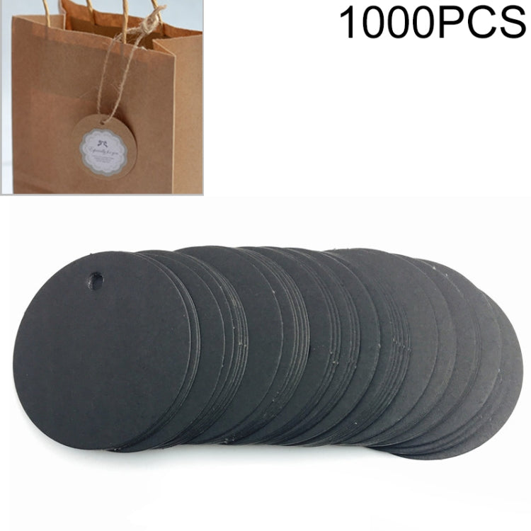 1000 PCS Round Decoration Tag Kraft Paper Blank Small Label Clothing Identification Card, Diameter: 5cm