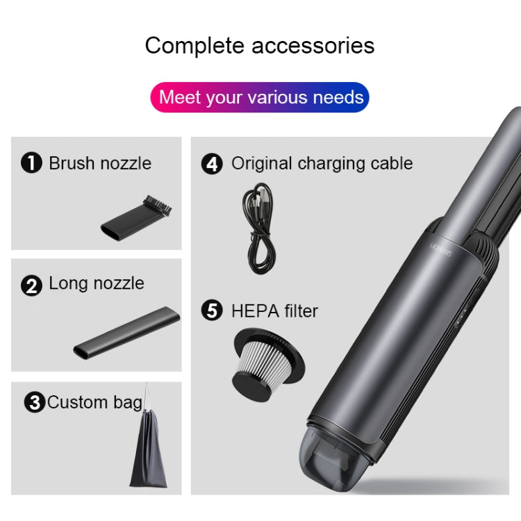 Licheers LC-355 Household Car Adjustable Mini Vacuum Cleaner Cleaning Supplies