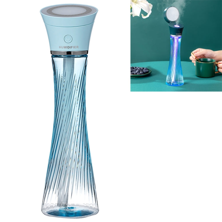 USB Car Transparent Magic Tower Small Waist Humidifier with Vanity Mirror & LED Light, Capacity: 250mL