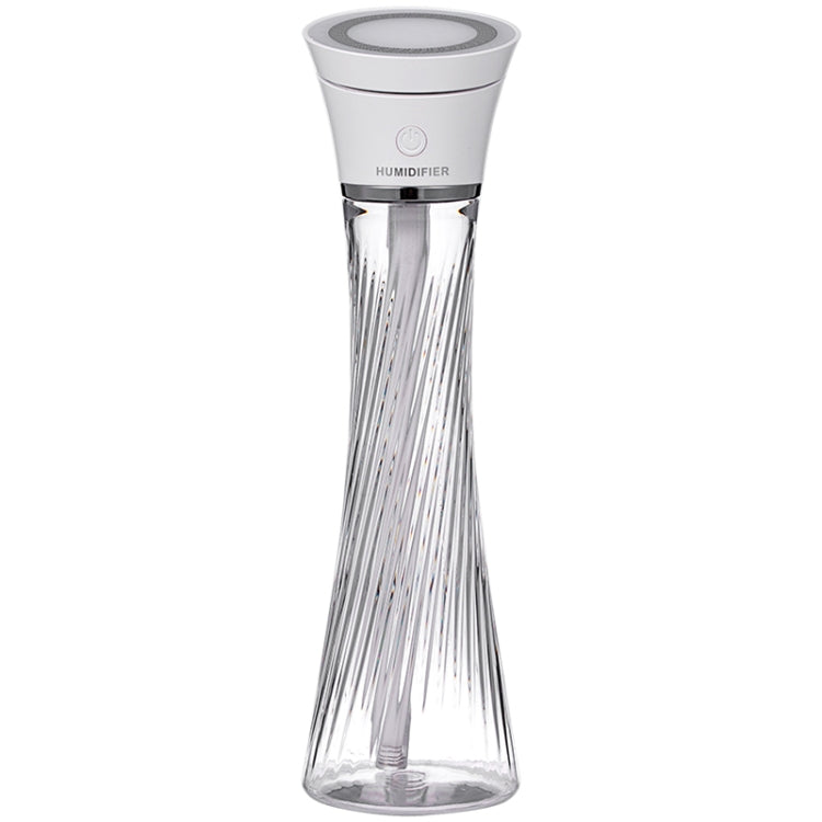 USB Car Transparent Magic Tower Small Waist Humidifier with Vanity Mirror & LED Light, Capacity: 250mL