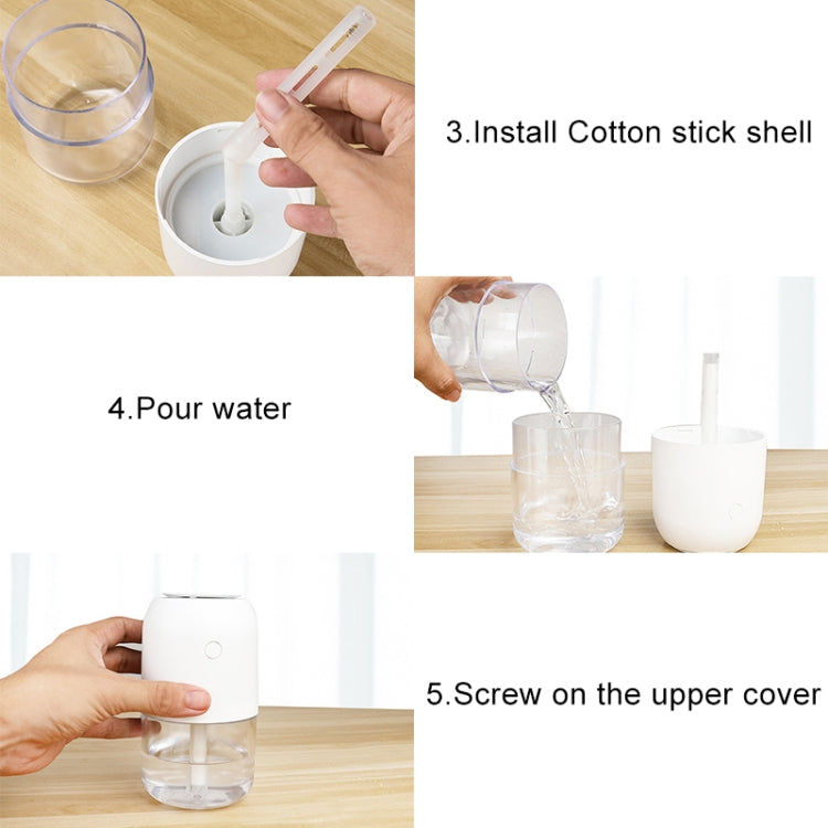 Colorful Car Portable Round USB Humidifier, Style: Rechargeable