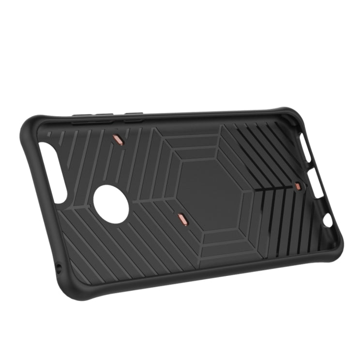 For Huawei Honor 7X PC + TPU Dropproof Sniper Hybrid Protective Back Cover Case with 360 Degree Rotation Holder