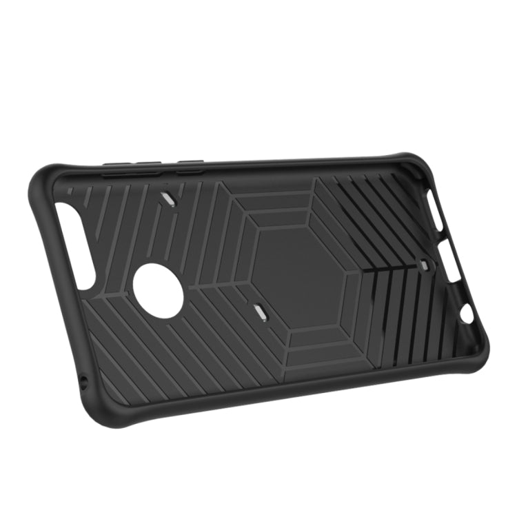 For Huawei Honor 7X PC + TPU Dropproof Sniper Hybrid Protective Back Cover Case with 360 Degree Rotation Holder