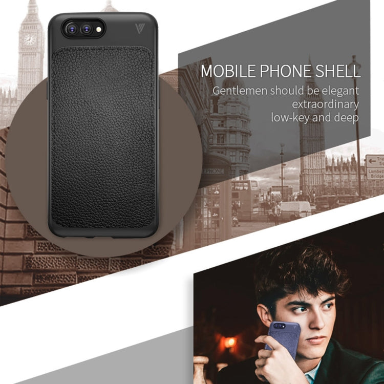 Lenuo for Leshen Series Huawei Nova 2s TPU Litchi Texture Dropproof Protective Back Cover Case